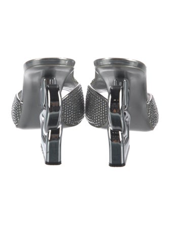 Dolce & Gabbana Leather Crystal Embellishments Slides