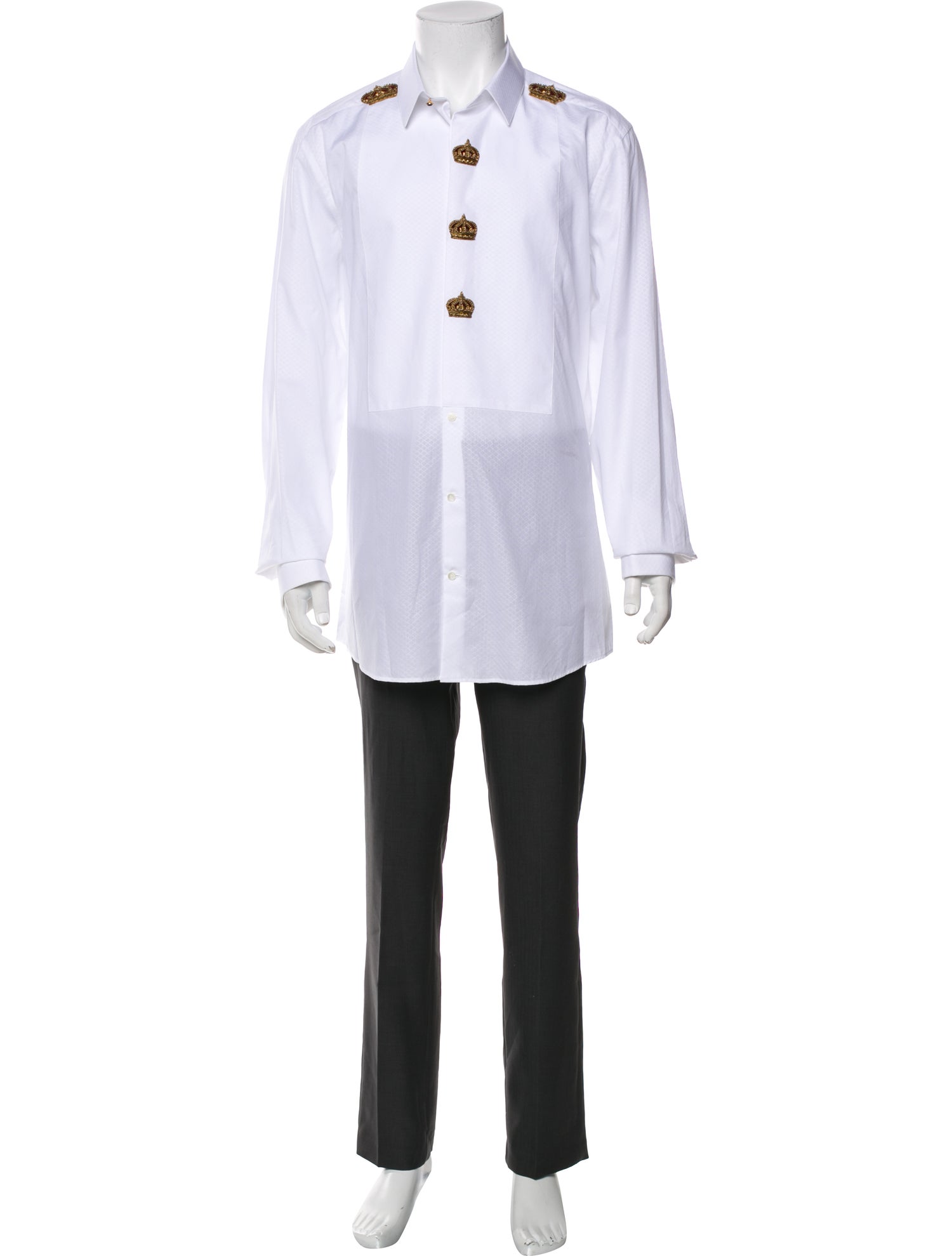 Dolce & Gabbana Long Sleeve Tuxedo Shirt