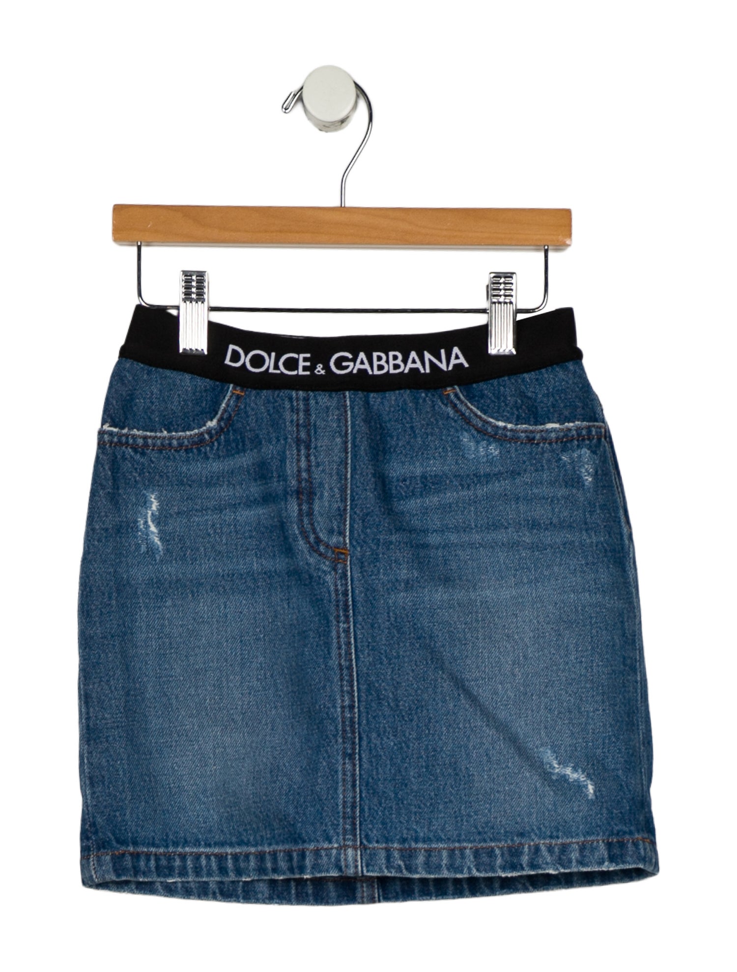 Dolce & Gabbana Girls' Denim Mini Skirt