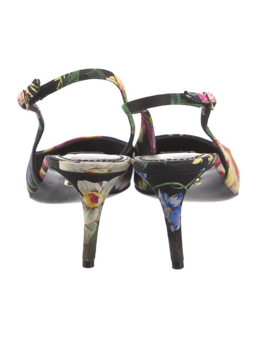 Dolce & Gabbana Floral Print Slingback Pumps