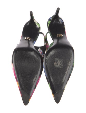 Dolce & Gabbana Floral Print Slingback Pumps
