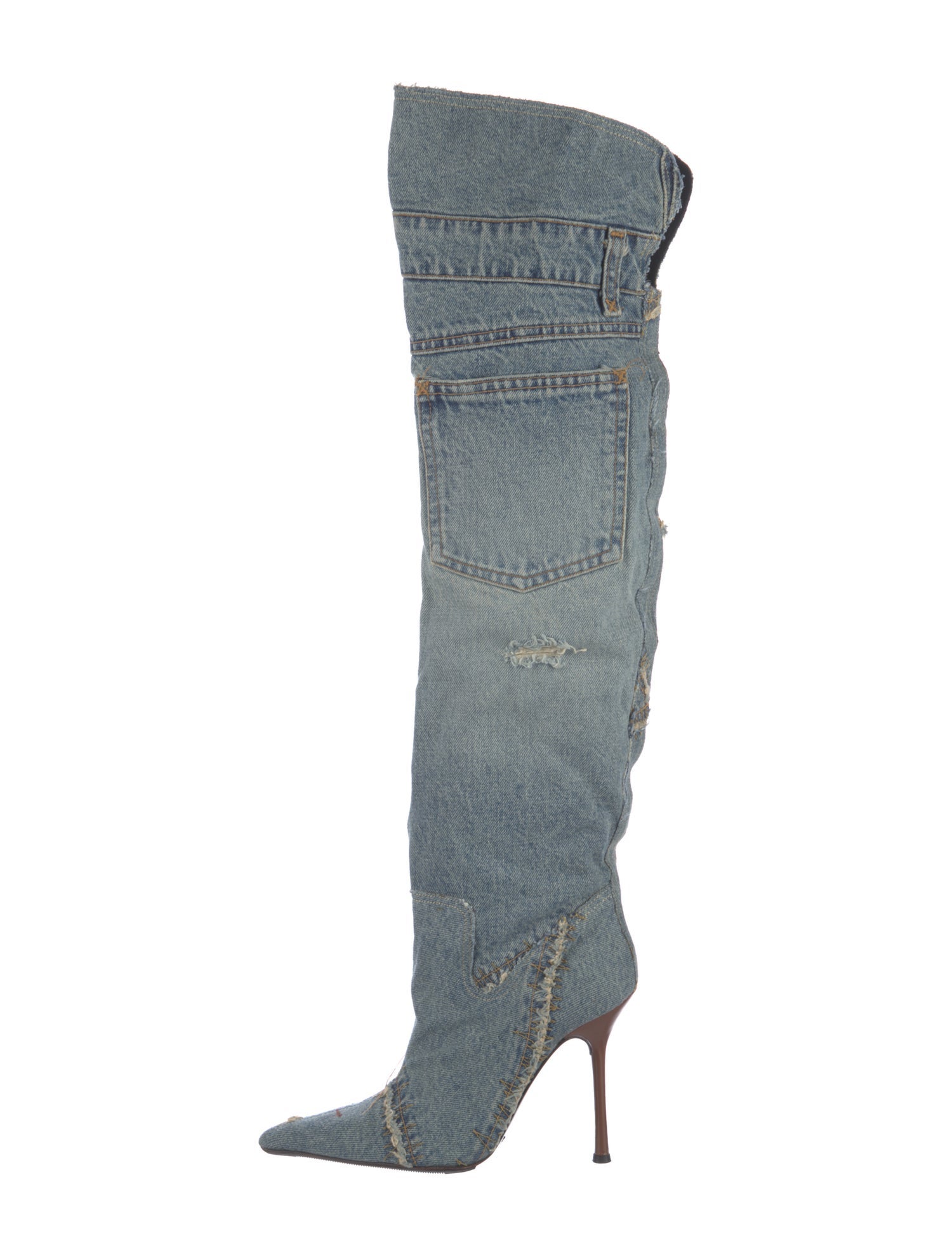 Dolce & Gabbana Denim Sock Boots