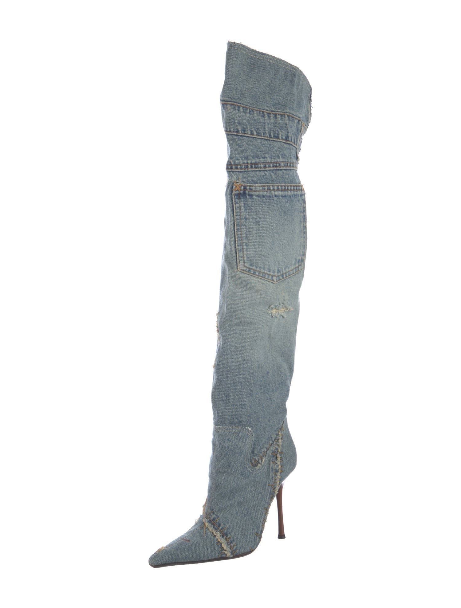 Dolce & Gabbana Denim Sock Boots