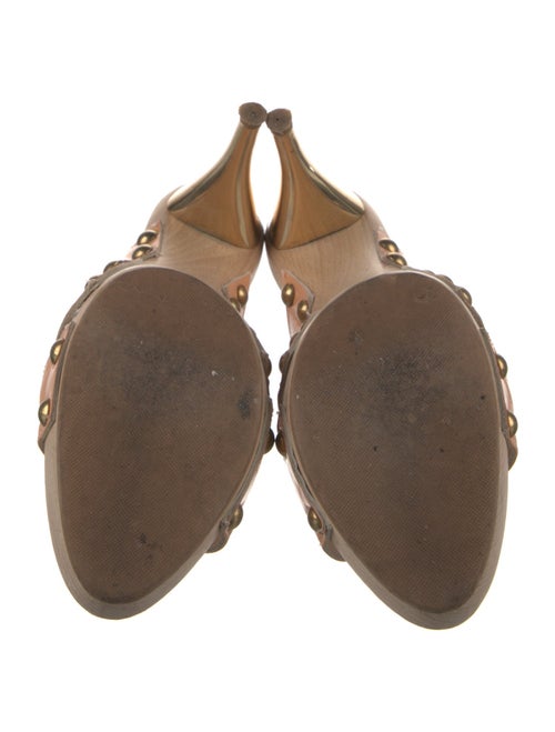 Dolce & Gabbana Patent Leather Studded Accents Slides