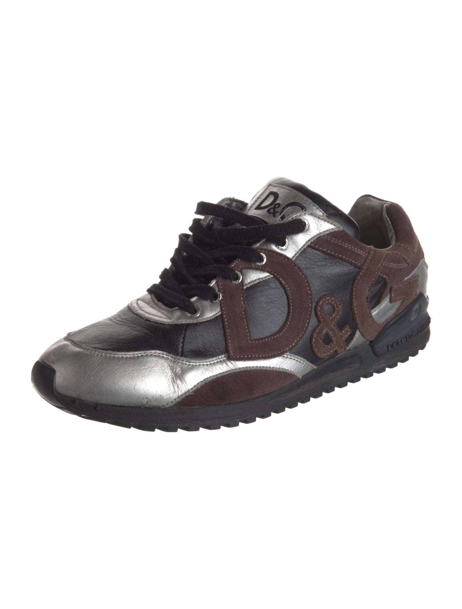 Dolce & Gabbana Leather Printed Sneakers