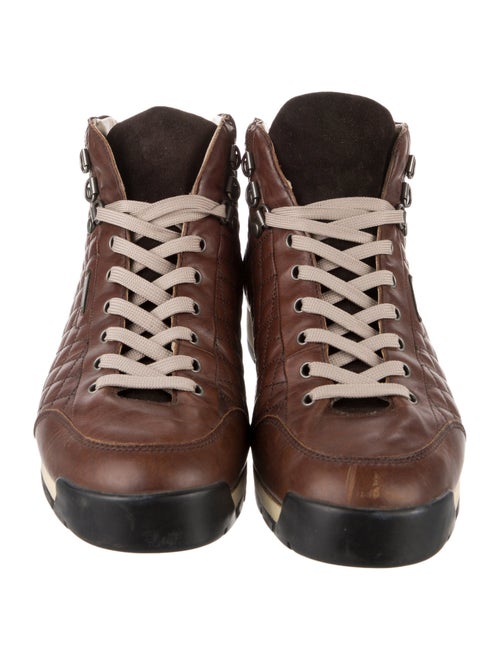 Dolce & Gabbana Leather Colorblock Pattern Sneakers