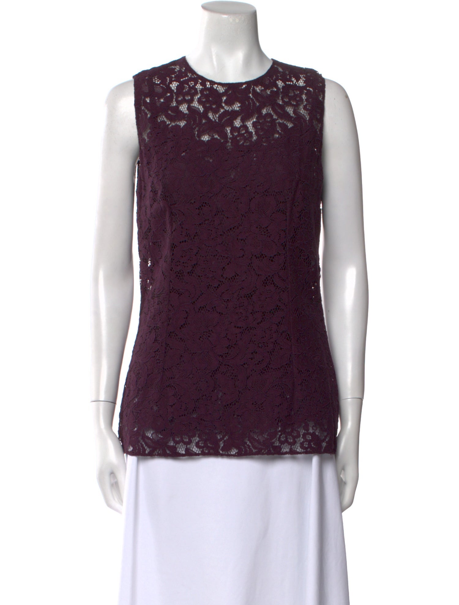 Dolce & Gabbana Lace Crew Neck Top