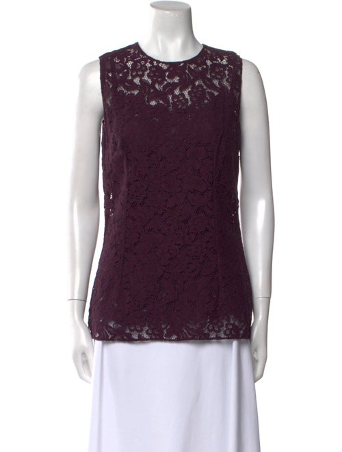 Dolce & Gabbana Lace Crew Neck Top