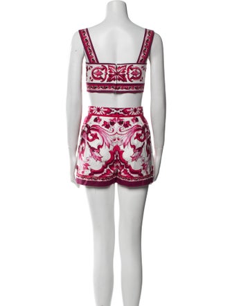 Dolce & Gabbana Linen Printed Short Set