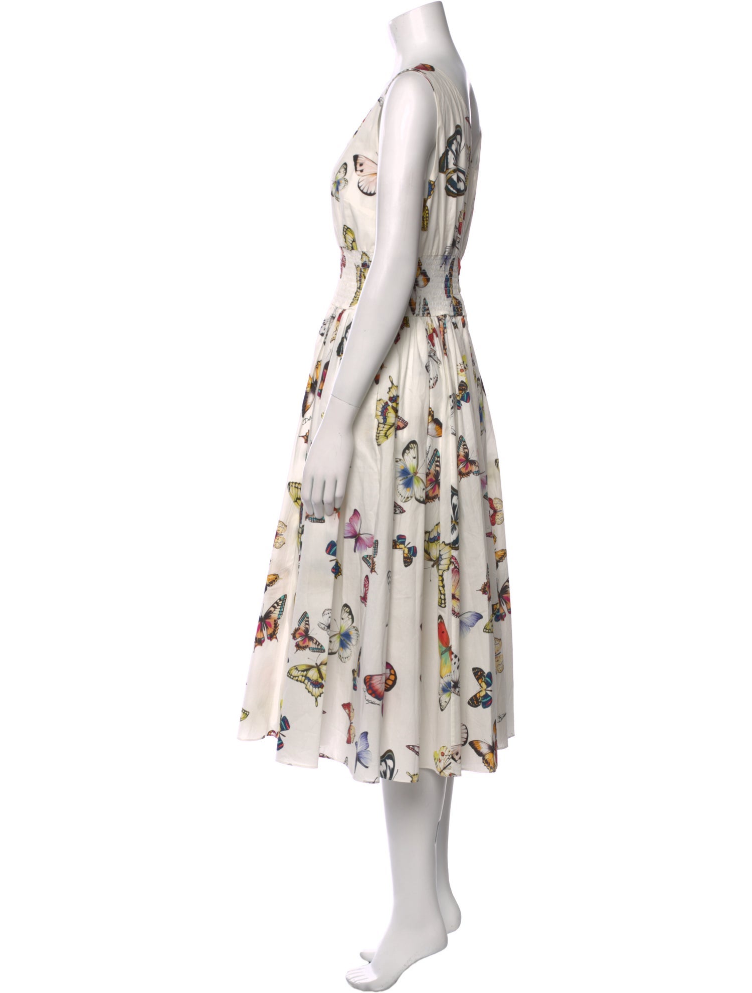 Dolce & Gabbana Floral Print Midi Length Dress