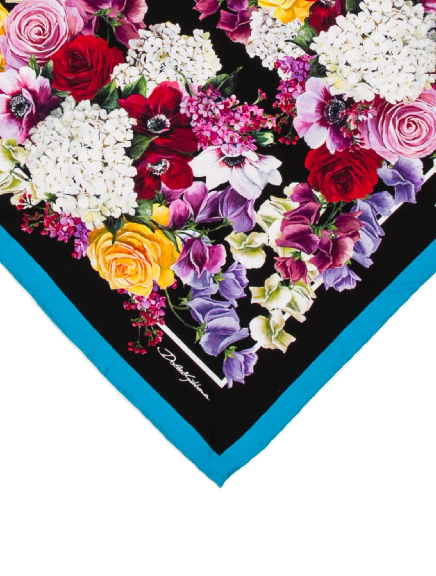 Dolce & Gabbana Silk Floral Print Scarf