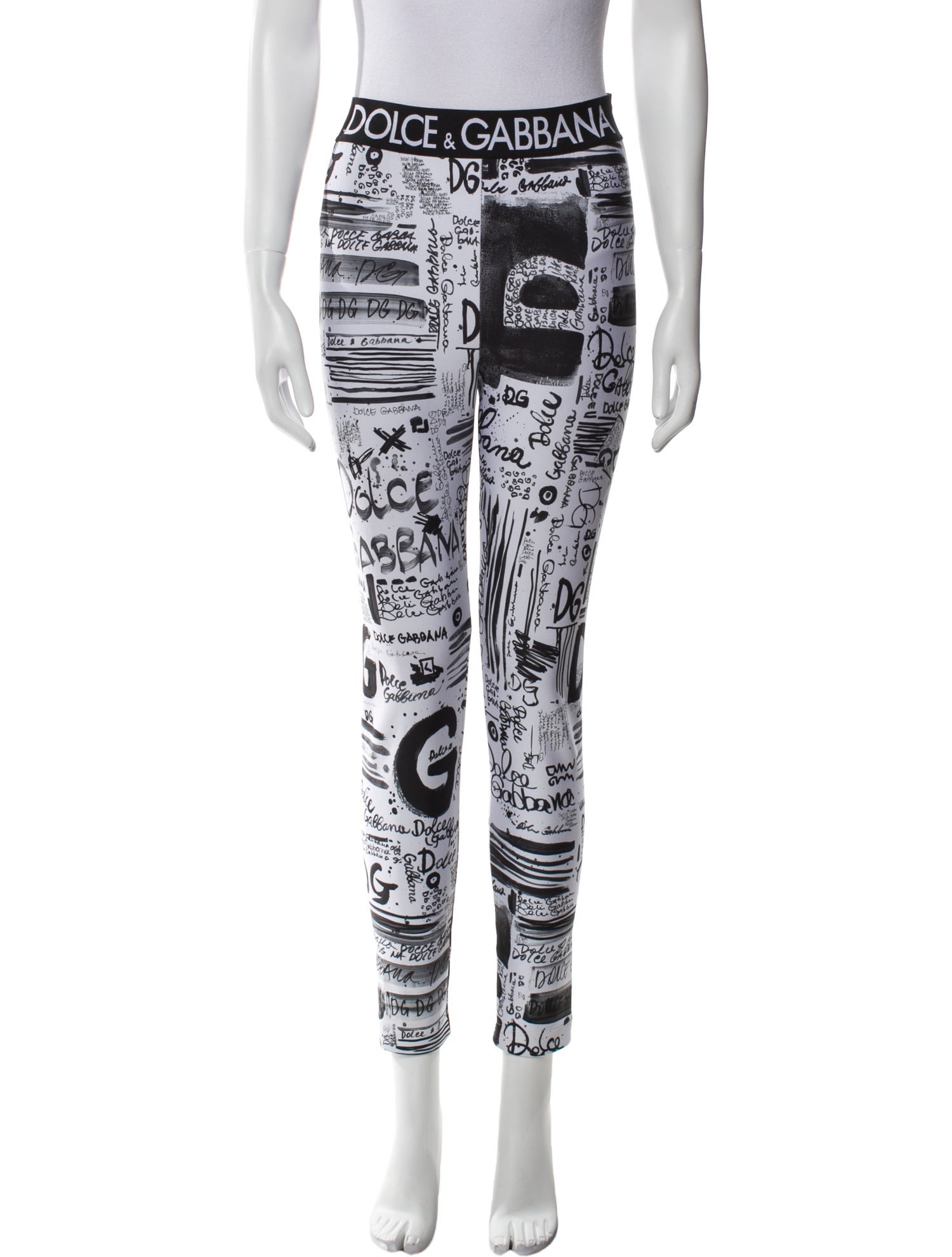 Dolce & Gabbana Printed Skinny Leg Pants