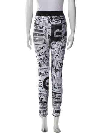 Dolce & Gabbana Printed Skinny Leg Pants