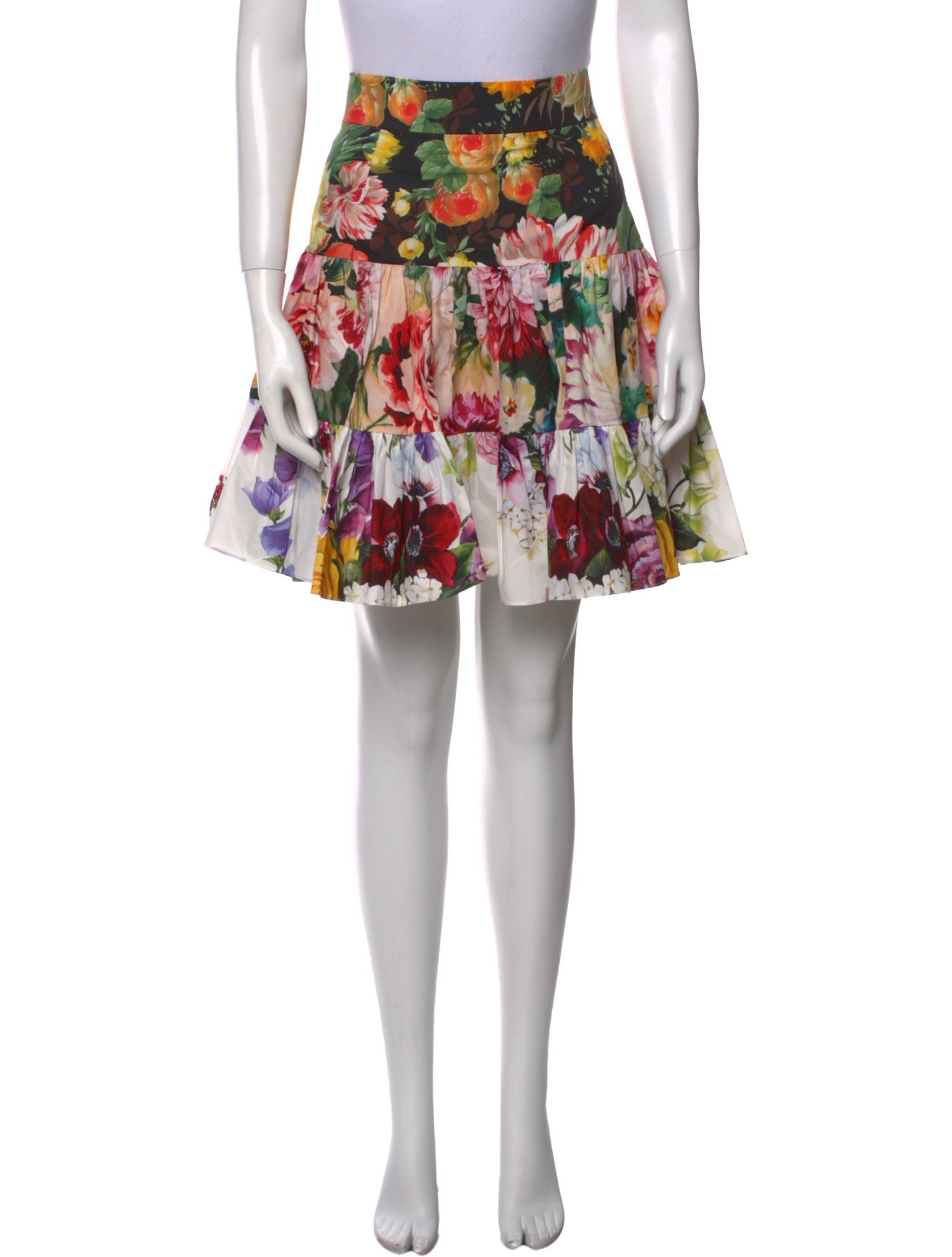 Dolce & Gabbana Floral Print Knee-Length Skirt