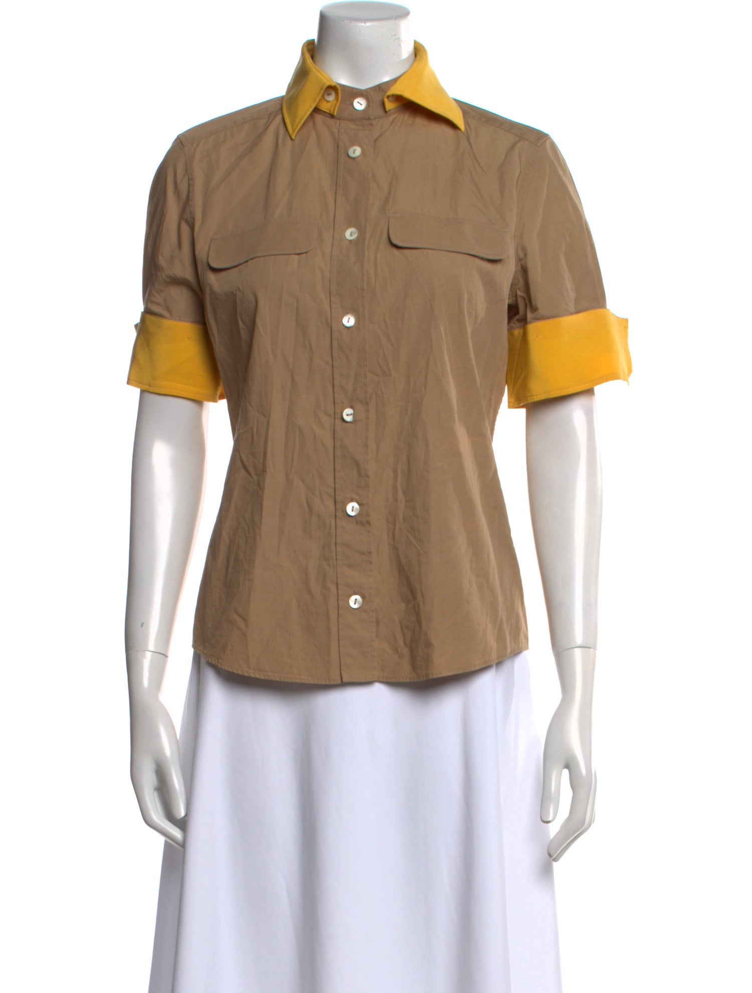 Dolce & Gabbana Short Sleeve Button-Up Top