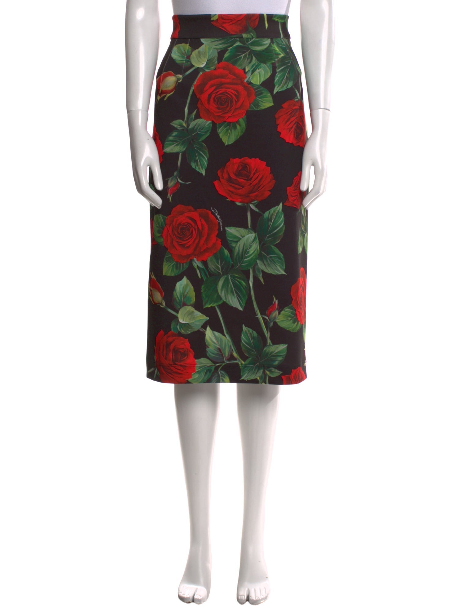 Dolce & Gabbana Floral Print Midi Length Skirt