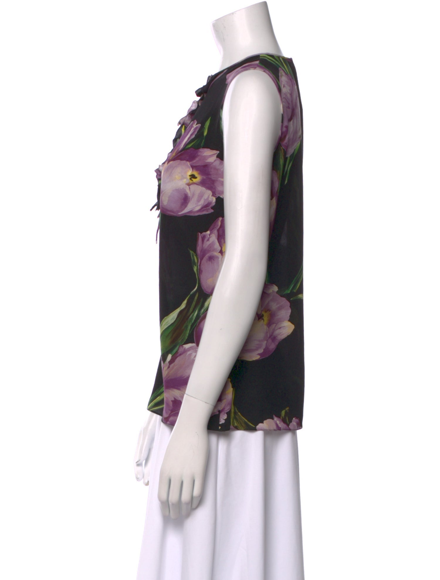 Dolce & Gabbana Silk Floral Print Blouse