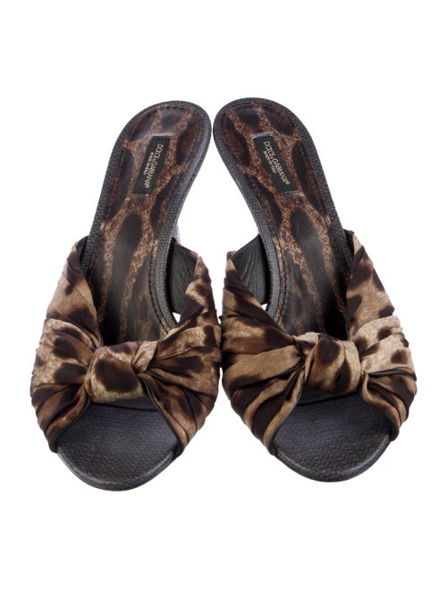 Dolce & Gabbana Animal Print Slides