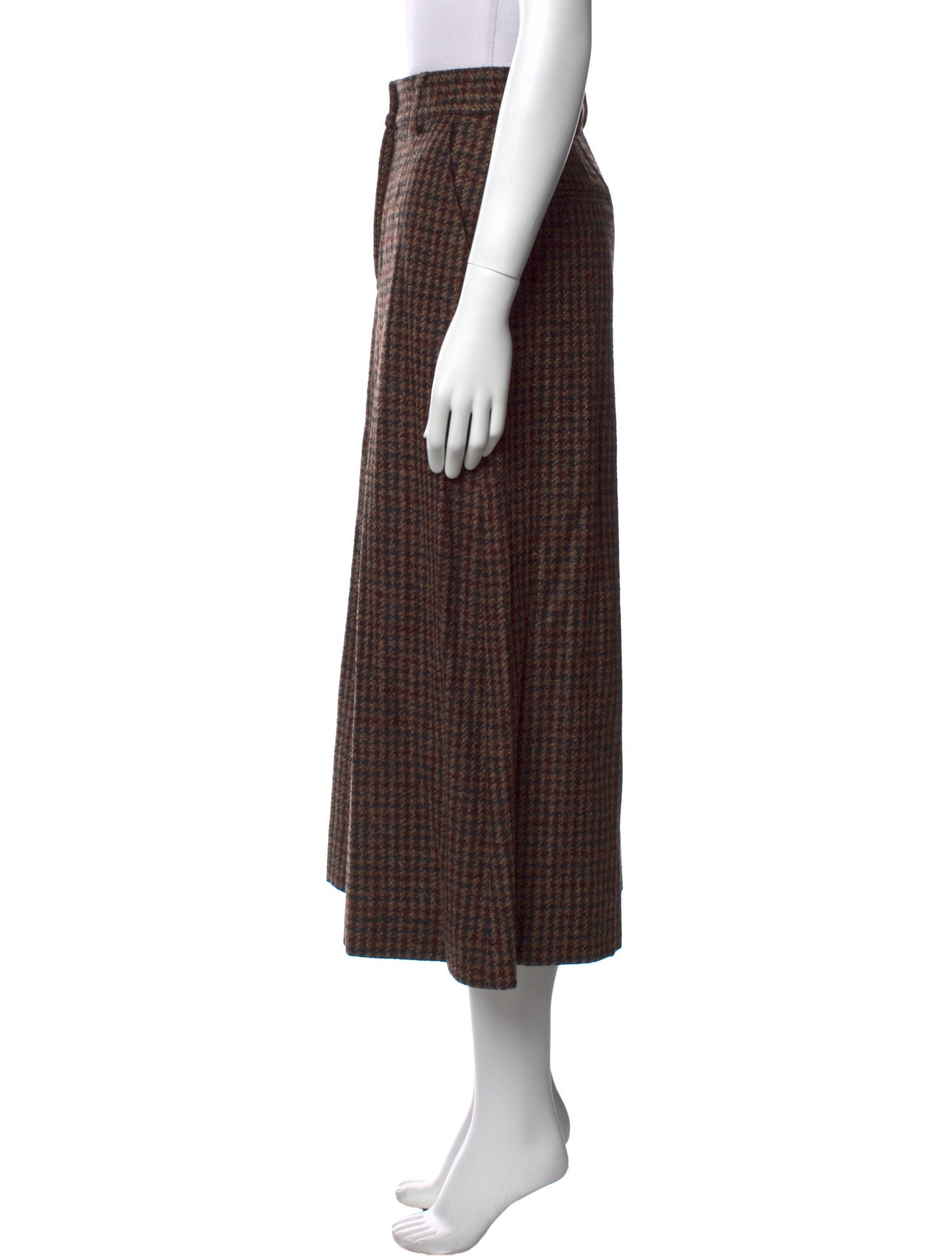 Dolce & Gabbana Plaid Print Wide Leg Pants