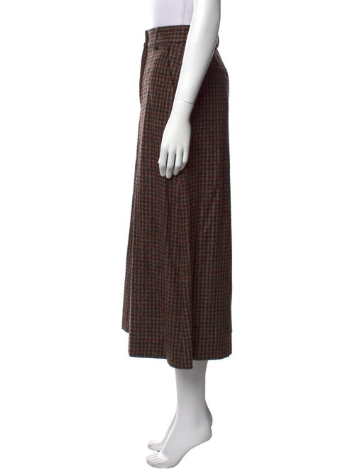 Dolce & Gabbana Plaid Print Wide Leg Pants