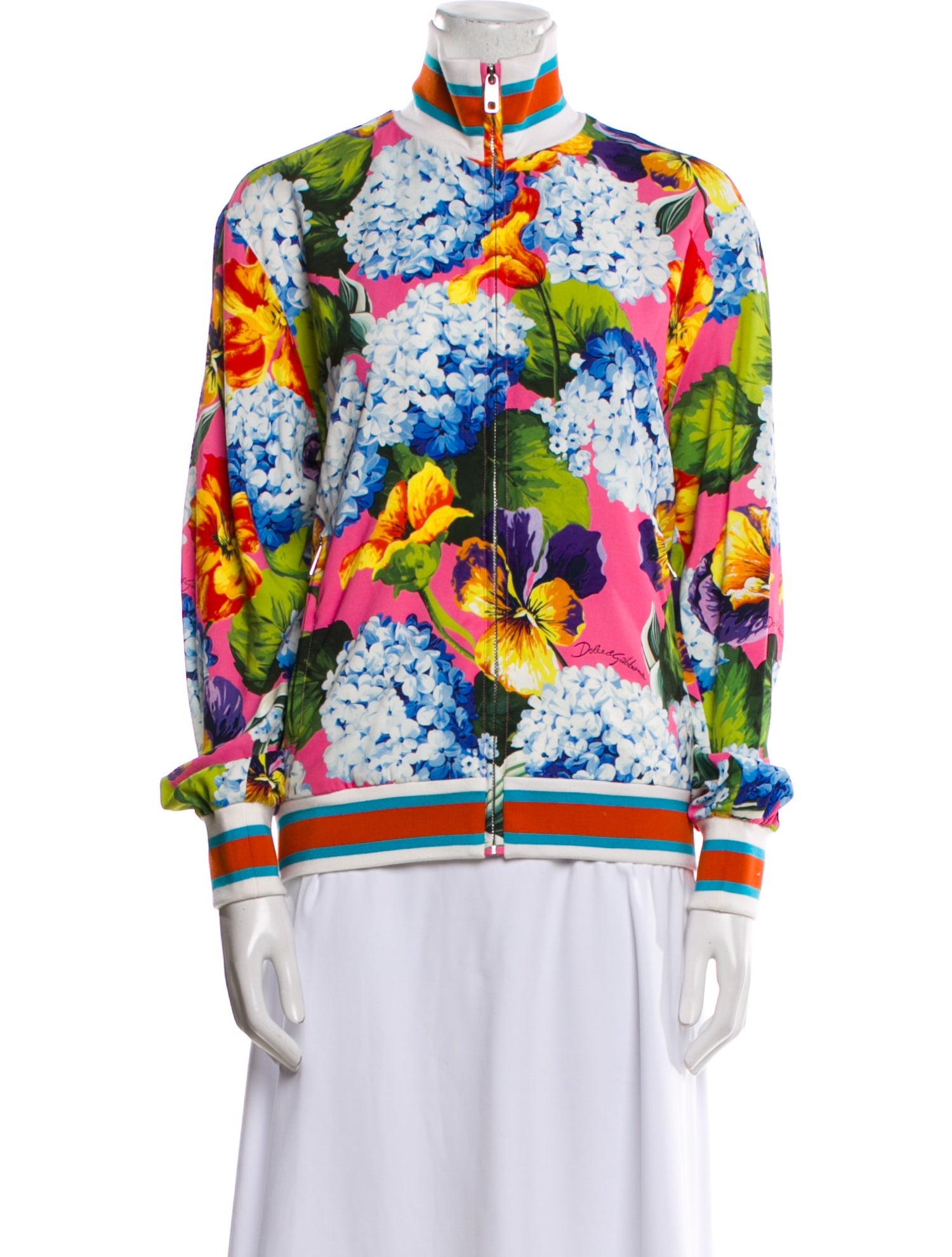 Dolce & Gabbana Floral Print Bomber Jacket