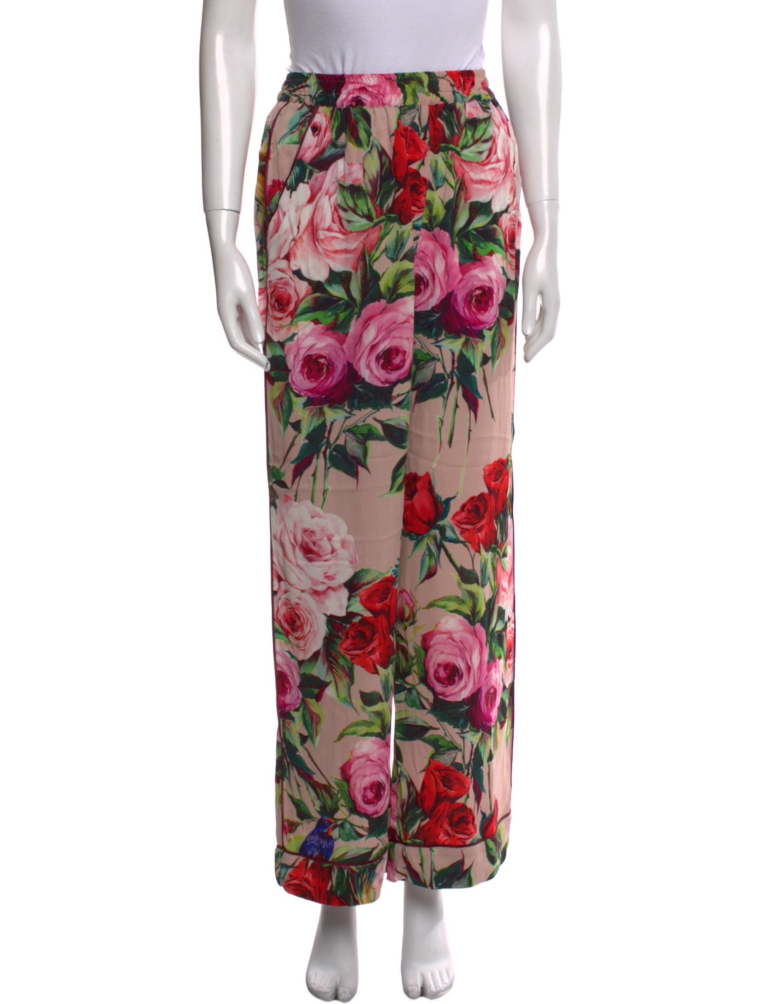 Dolce & Gabbana Silk Wide Leg Pants