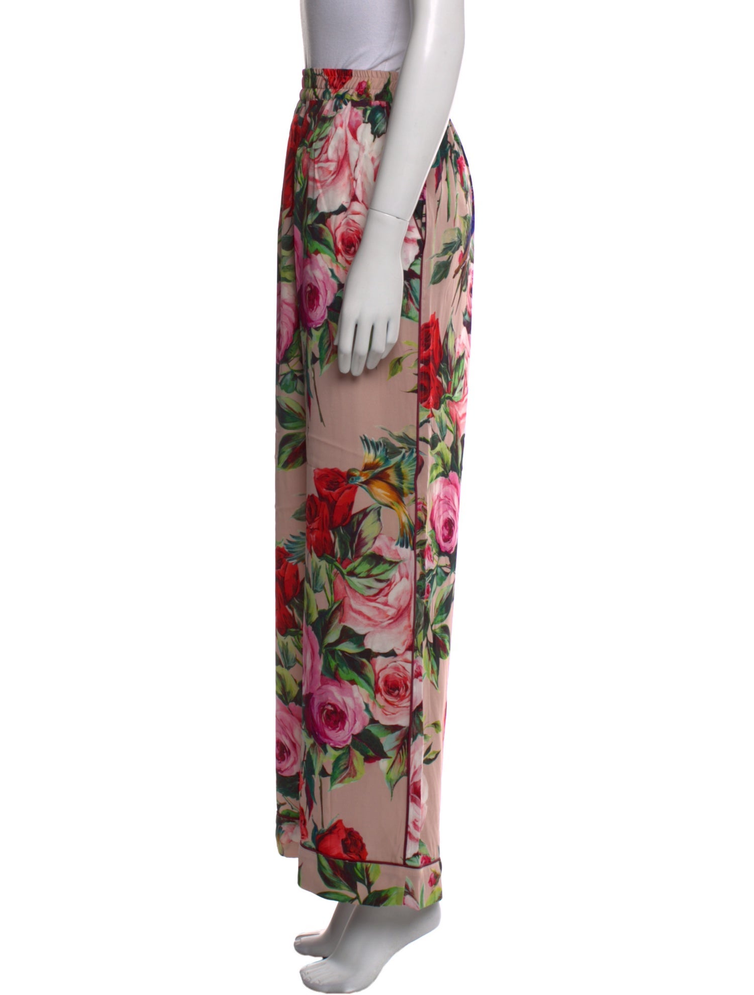 Dolce & Gabbana Silk Wide Leg Pants