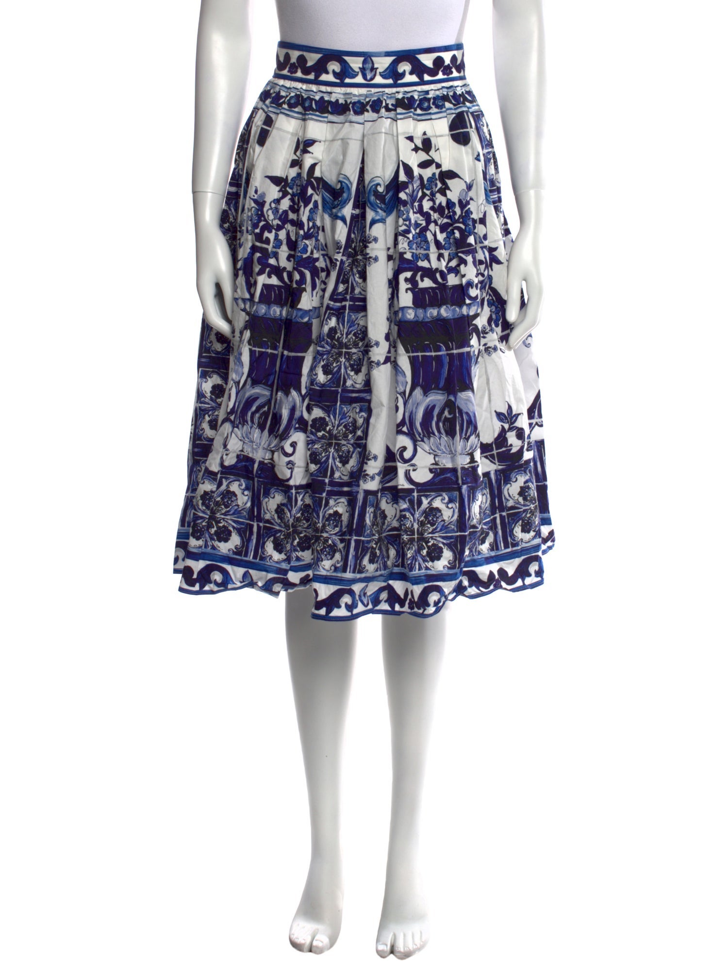 Dolce & Gabbana Printed Knee-Length Skirt