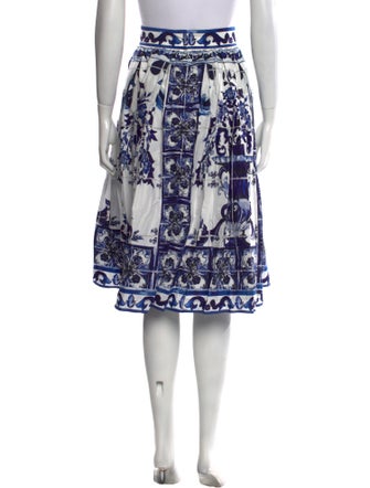 Dolce & Gabbana Printed Knee-Length Skirt