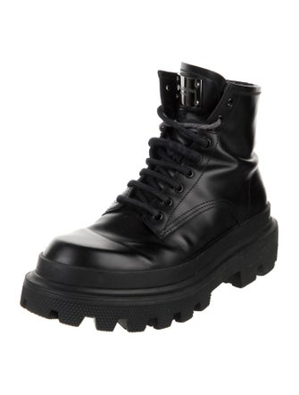 Dolce & Gabbana Leather Combat Boots