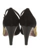 Dolce & Gabbana Snakeskin Colorblock Pattern T-Strap Pumps