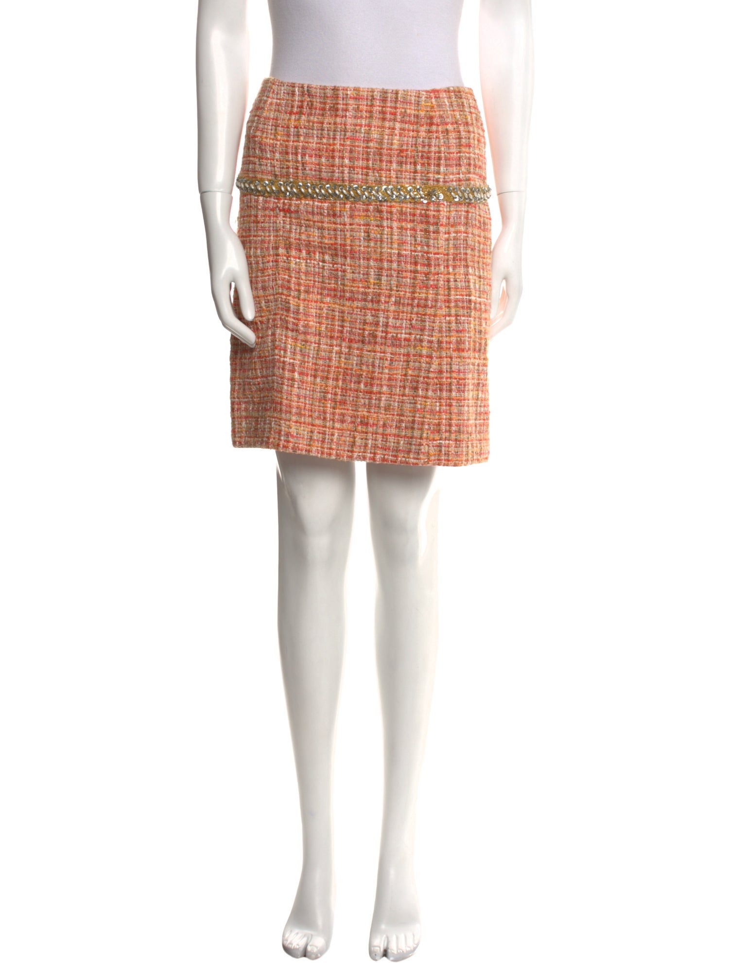 Dolce & Gabbana Tweed Pattern Mini Skirt w/ Tags