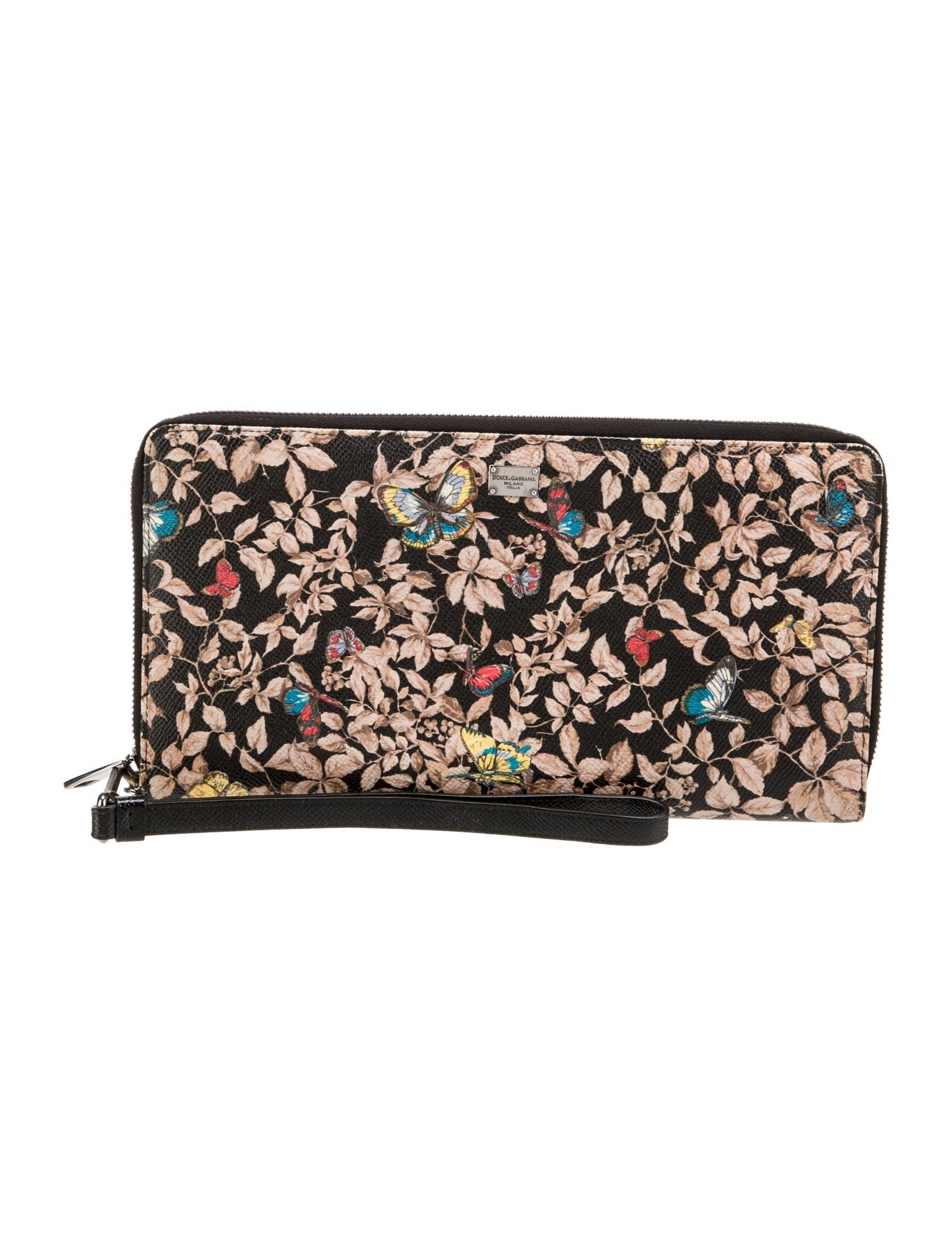 Dolce & Gabbana Leather Patterned Wristlet