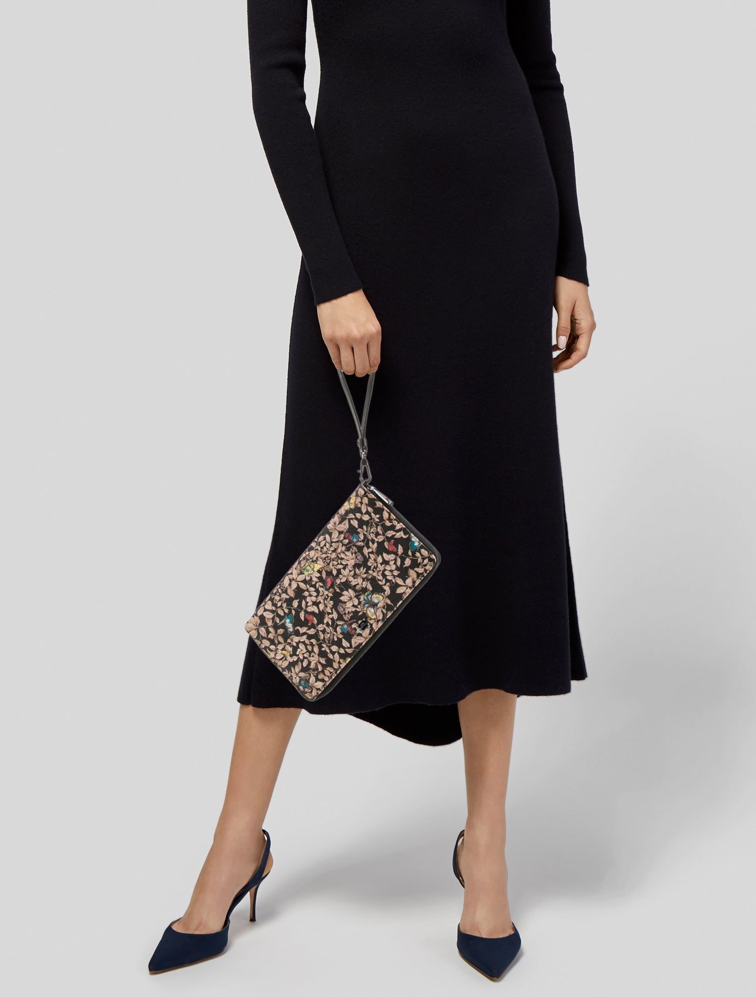 Dolce & Gabbana Leather Patterned Wristlet