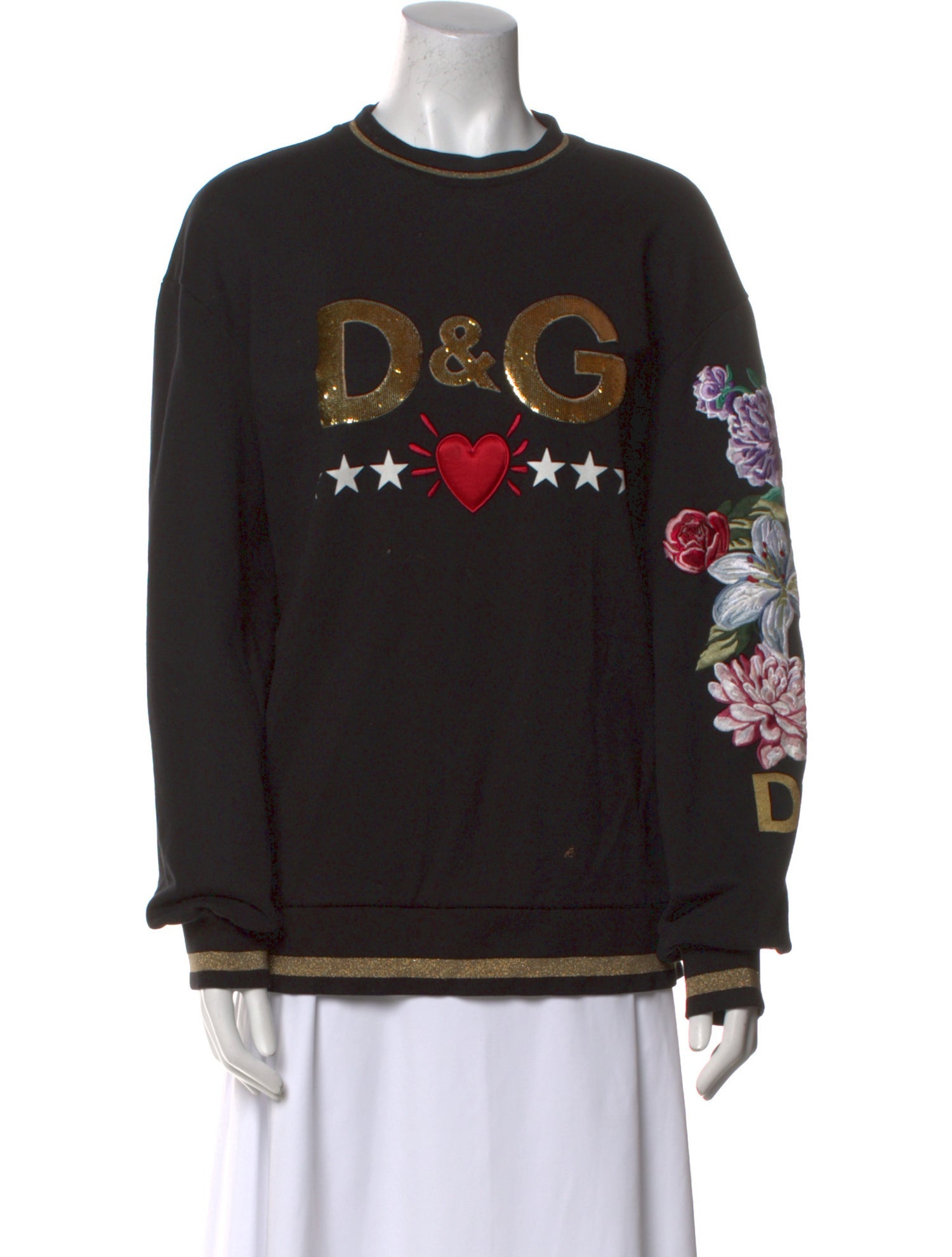 D&G Graphic Print Crew Neck Sweatshirt