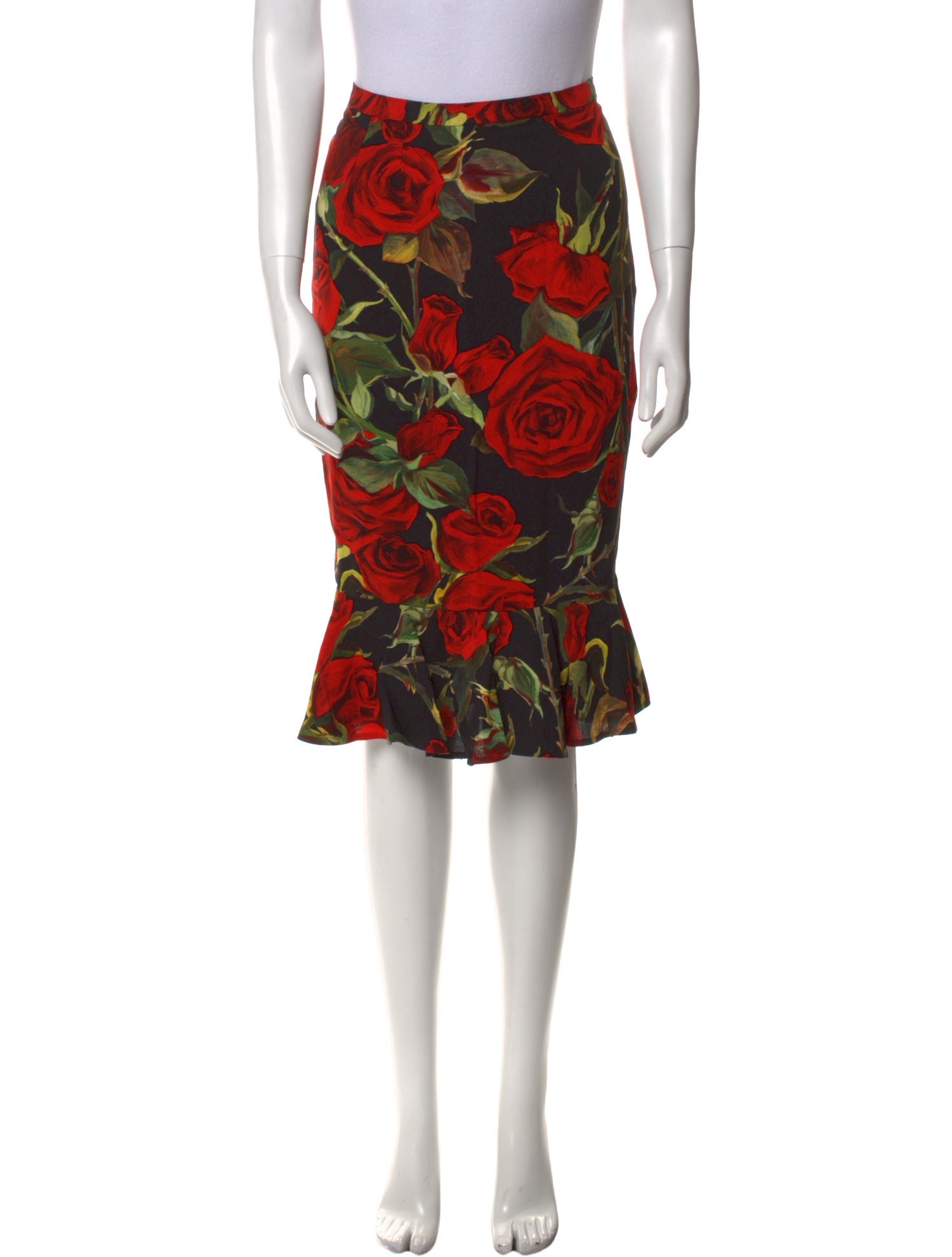 Dolce & Gabbana Silk Knee-Length Skirt