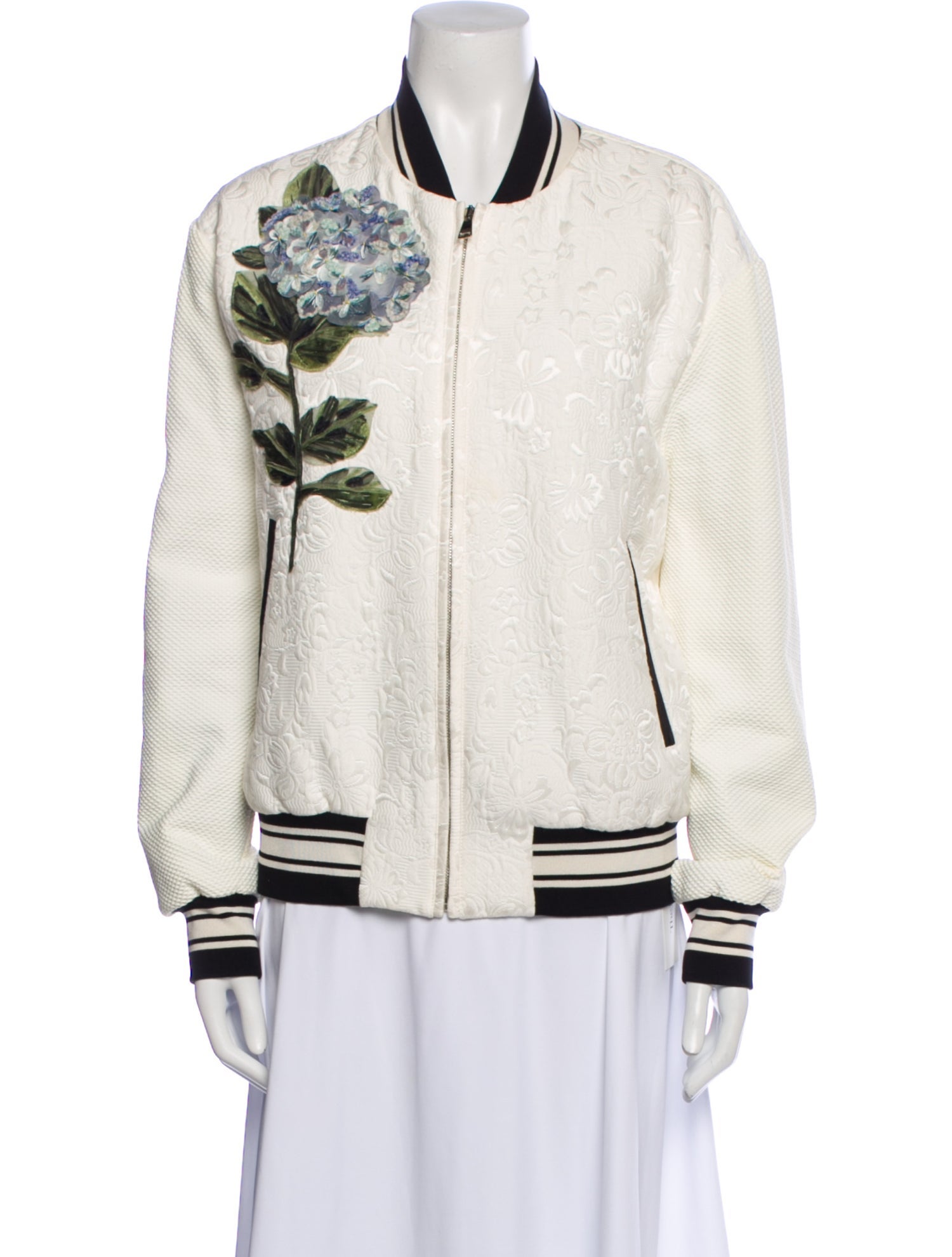 Dolce & Gabbana Silk Animal Print Bomber Jacket