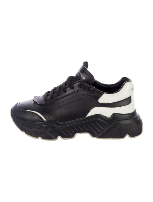 Dolce & Gabbana Leather Colorblock Pattern Sneakers