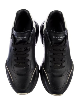 Dolce & Gabbana Leather Colorblock Pattern Sneakers