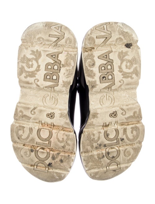 Dolce & Gabbana Leather Colorblock Pattern Sneakers