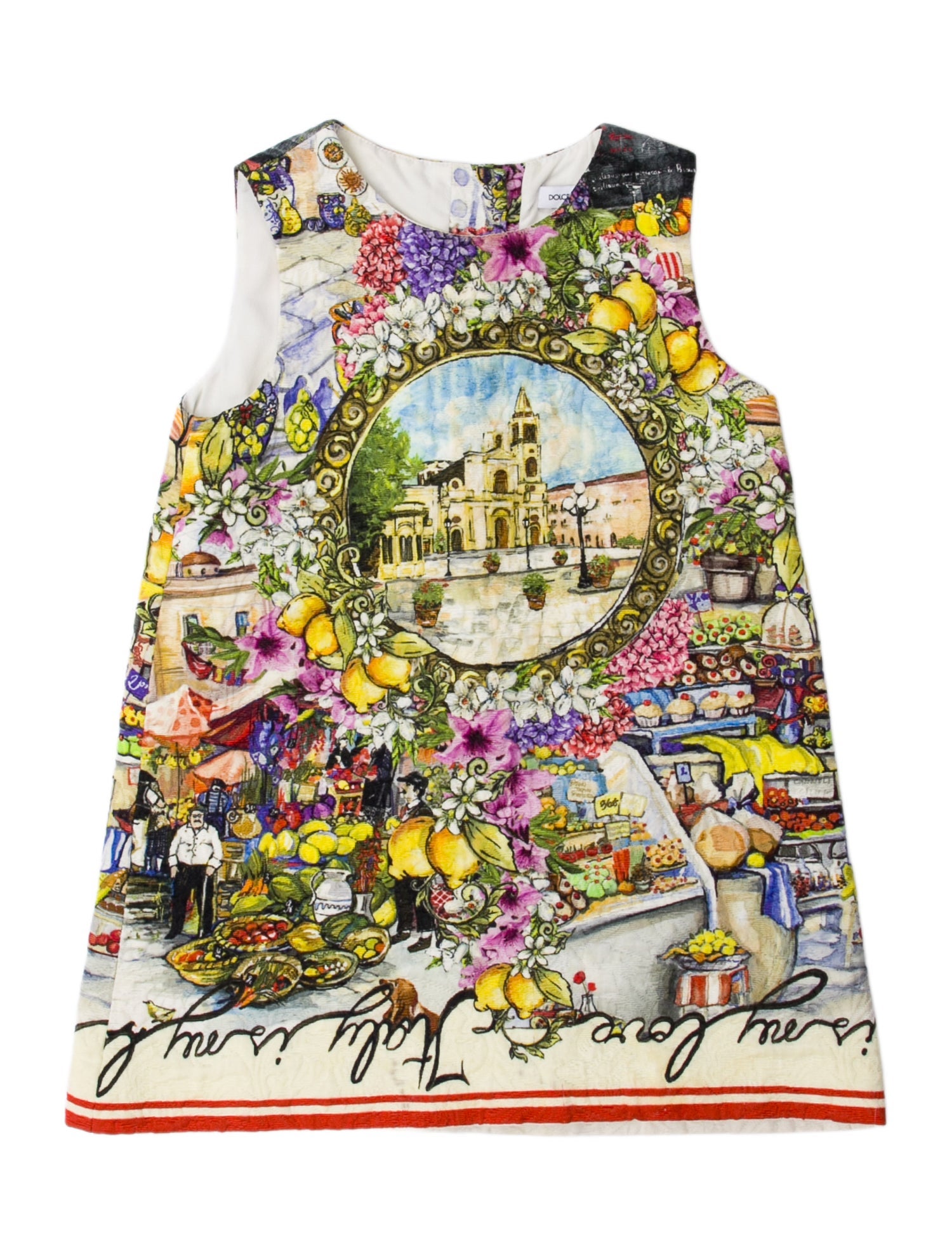 Dolce & Gabbana Girls Vintage Sleeveless Floral Dress