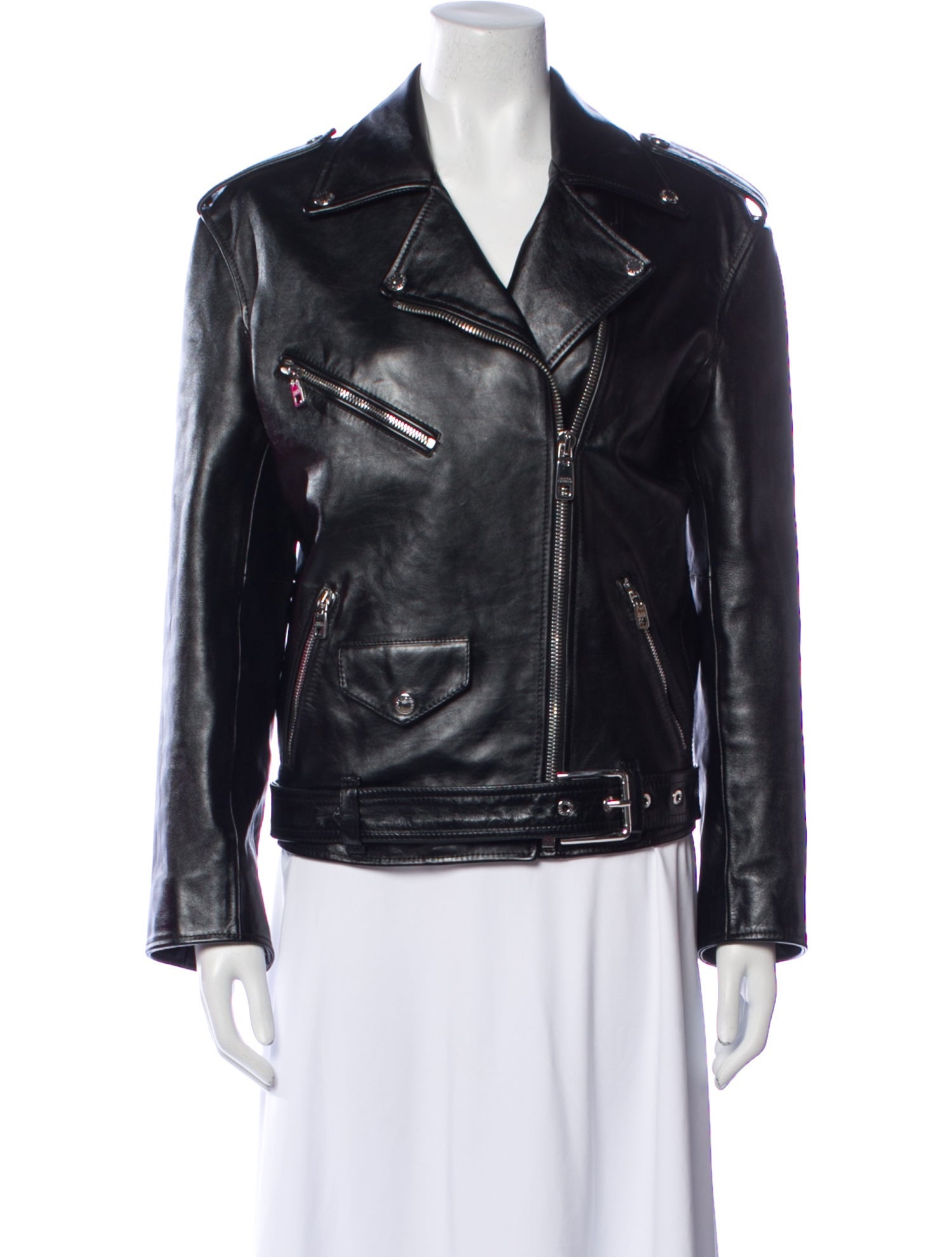 Dolce & Gabbana Leather Biker Jacket