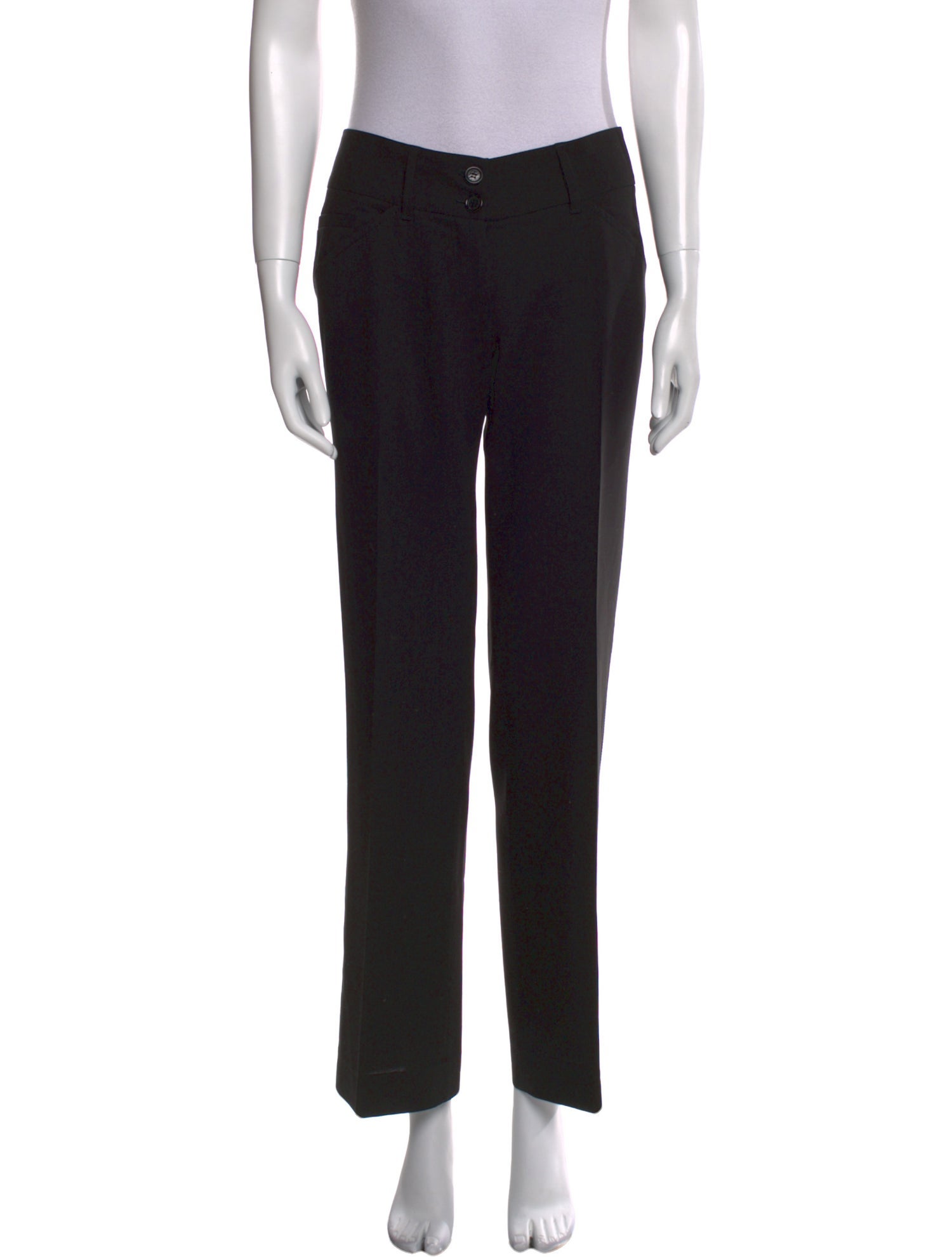 Dolce & Gabbana Virgin Wool Straight Leg Pants