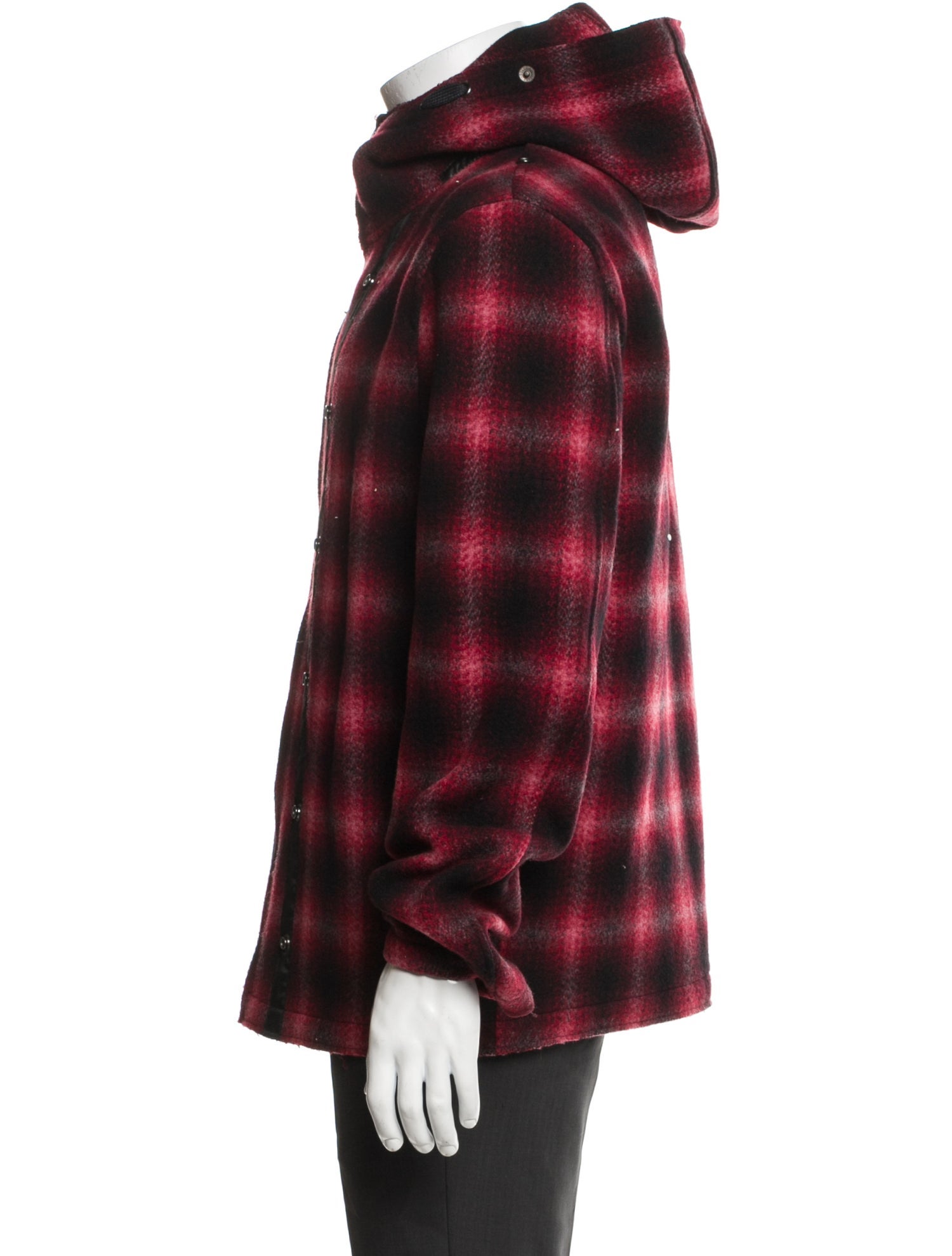 Dolce & Gabbana Wool Plaid Print Parka