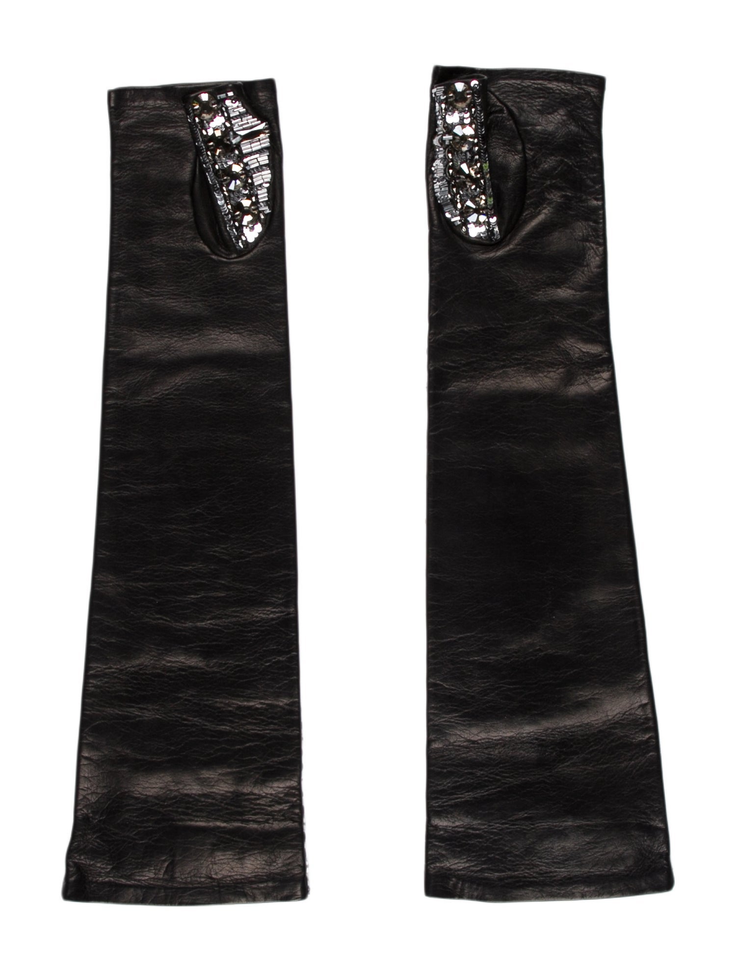 Dolce & Gabbana Crystal Embellished Gloves w/Tags