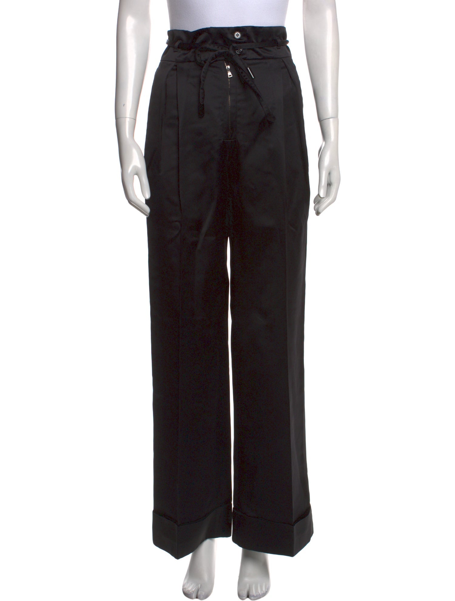 Dolce & Gabbana Virgin Wool Wide Leg Pants