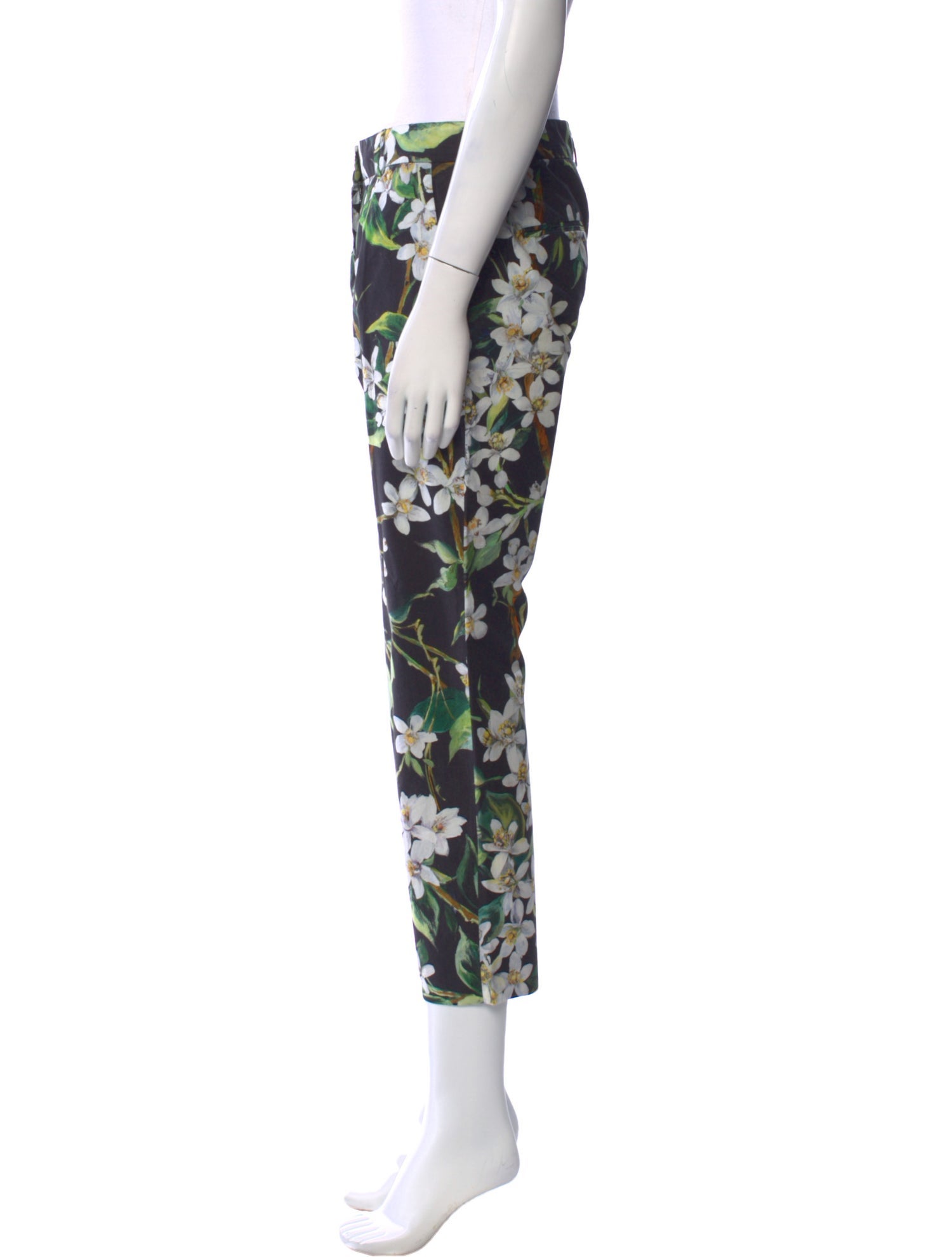 Dolce & Gabbana Floral Print Straight Leg Pants