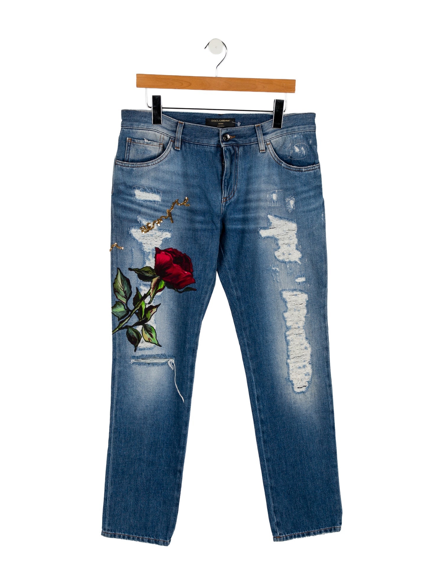 Dolce & Gabbana Mid-Rise Straight Leg Jeans