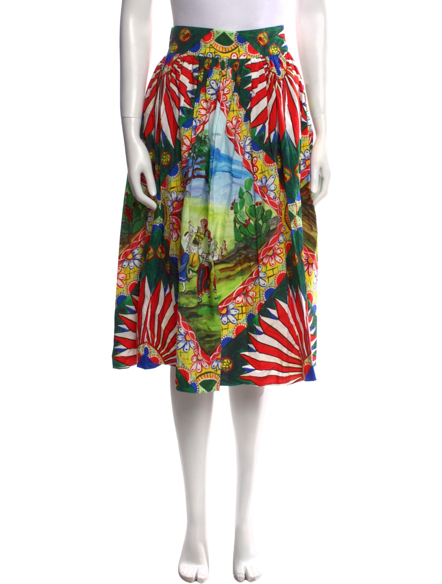 Dolce & Gabbana Printed Knee-Length Skirt