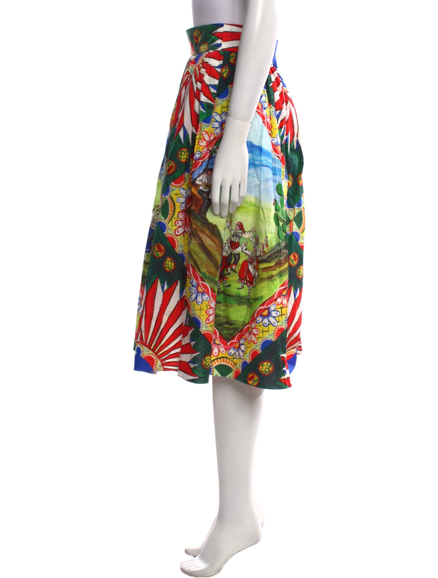 Dolce & Gabbana Printed Knee-Length Skirt